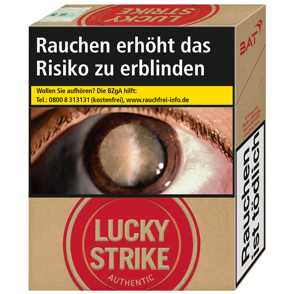 Lucky Strike Authentic Red Xtra (8 Schachteln à 36 Stück)