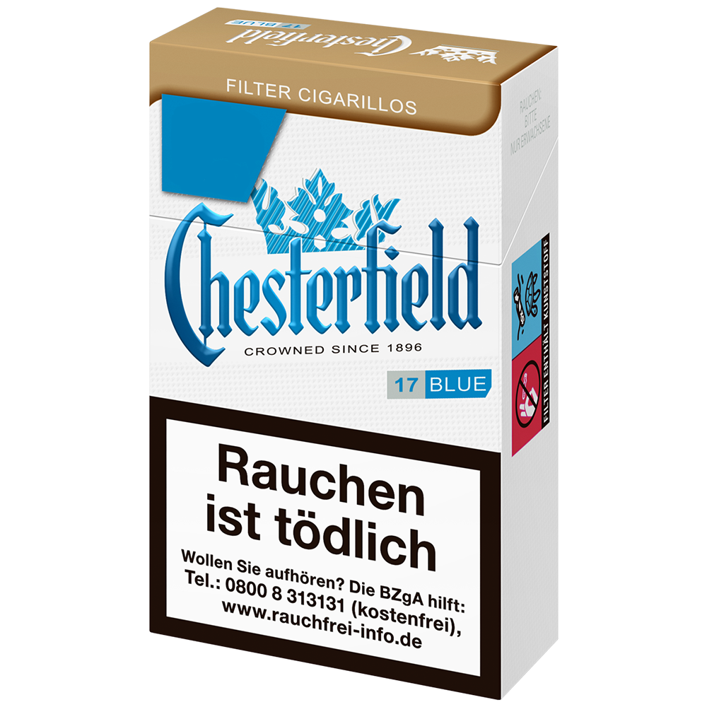 Chesterfield Blue Filter Cigarillos (10 Packungen à 17 Stück)